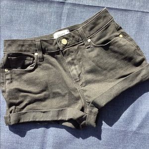 Paige Black Denim Jean Shorts Sz 26